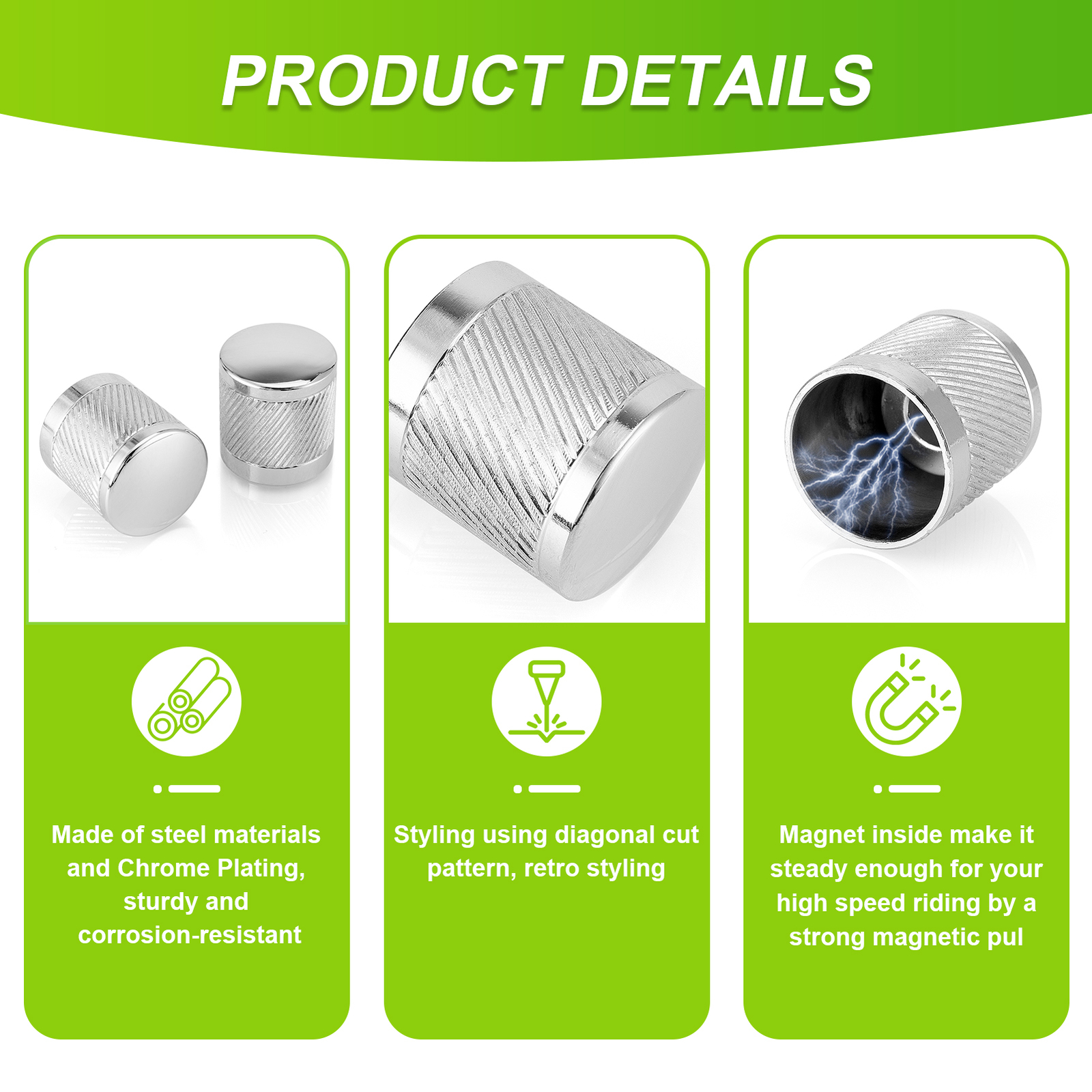 MOFUN 2pcs Chrome Docking Hardware Covers Kit For Harley Dyna Touring 1994-2024