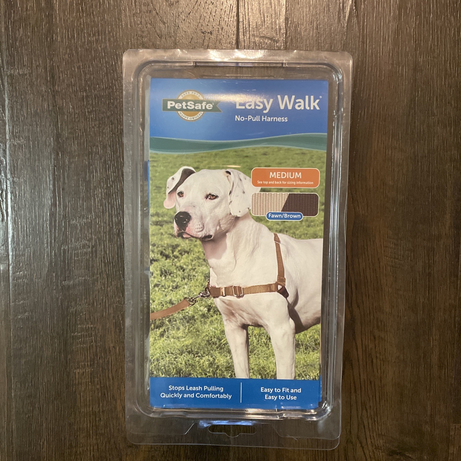 New PetSafe Easy Walk No-Pull Tan/Brown Medium Harness - Factory Sealed