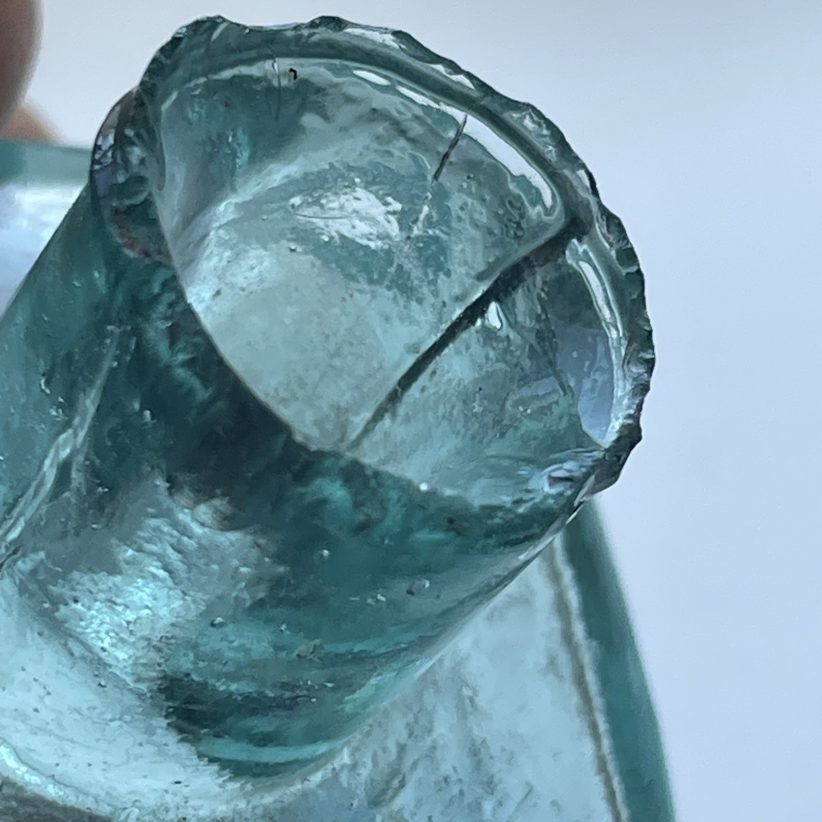 Antique Victorian Era Burst Top 8 Sided Ink Bottle