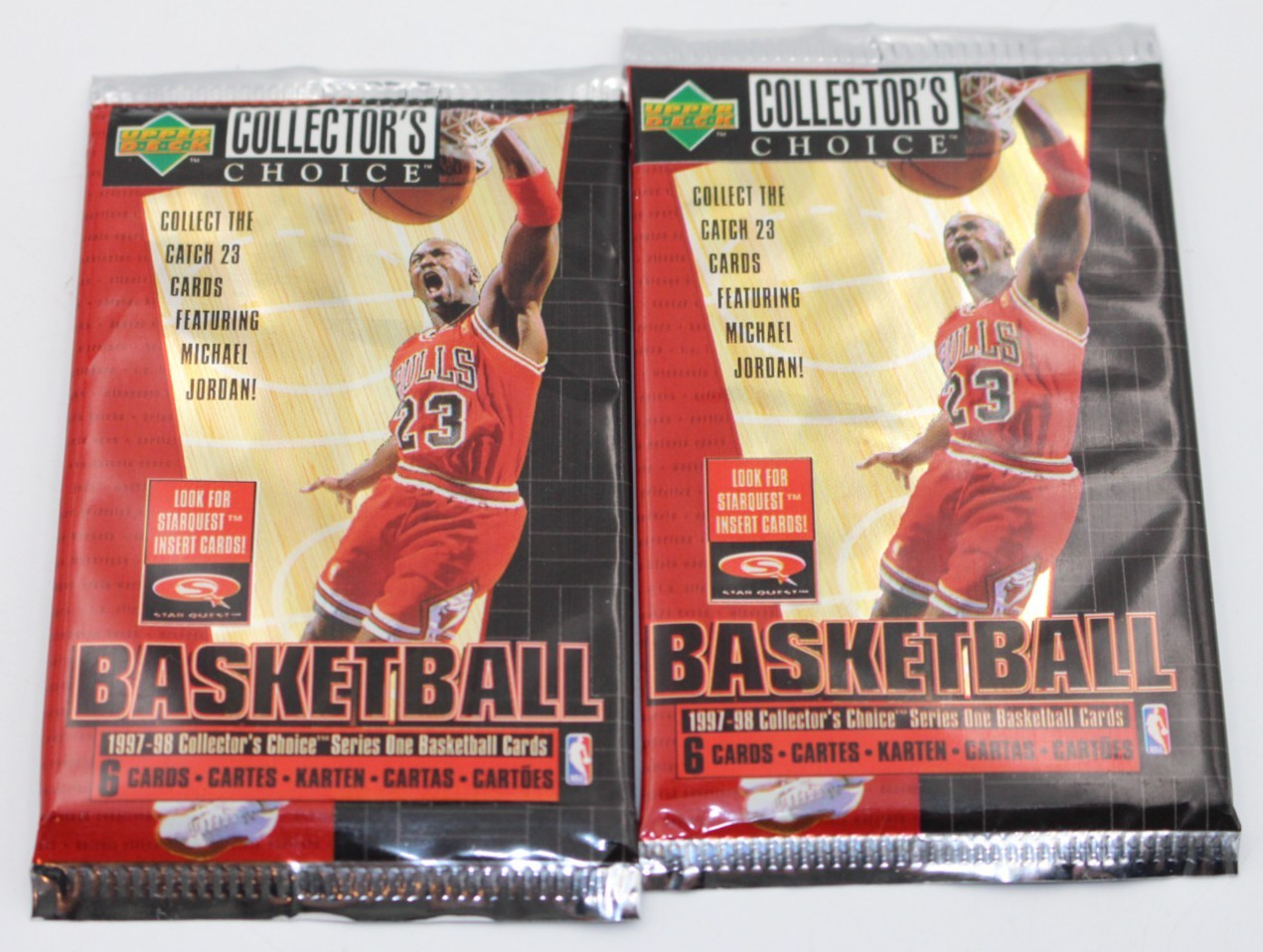 Sealed 1997-98 Collector's Choice Basketball Pack Upper Deck 97-98 NBA x2 Packs