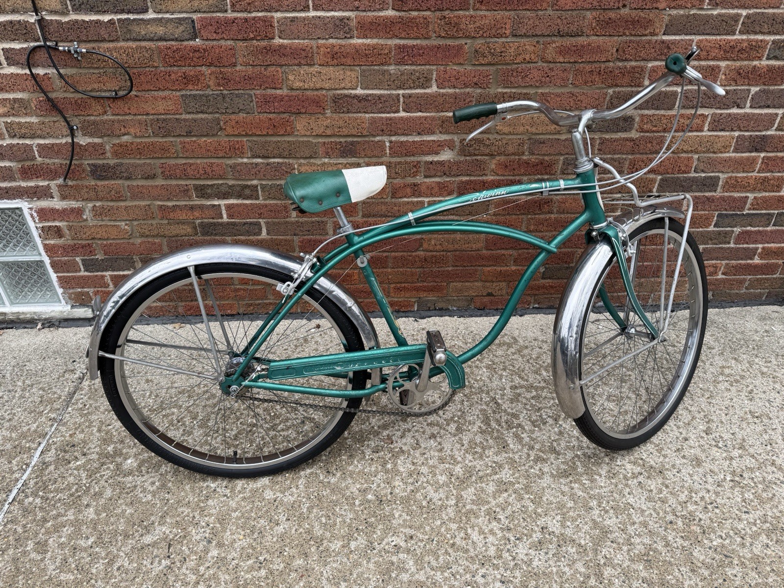 Vintage 1955 3-Speed Schwinn Corvette Bicycle Green Super Nice Refurbished Look