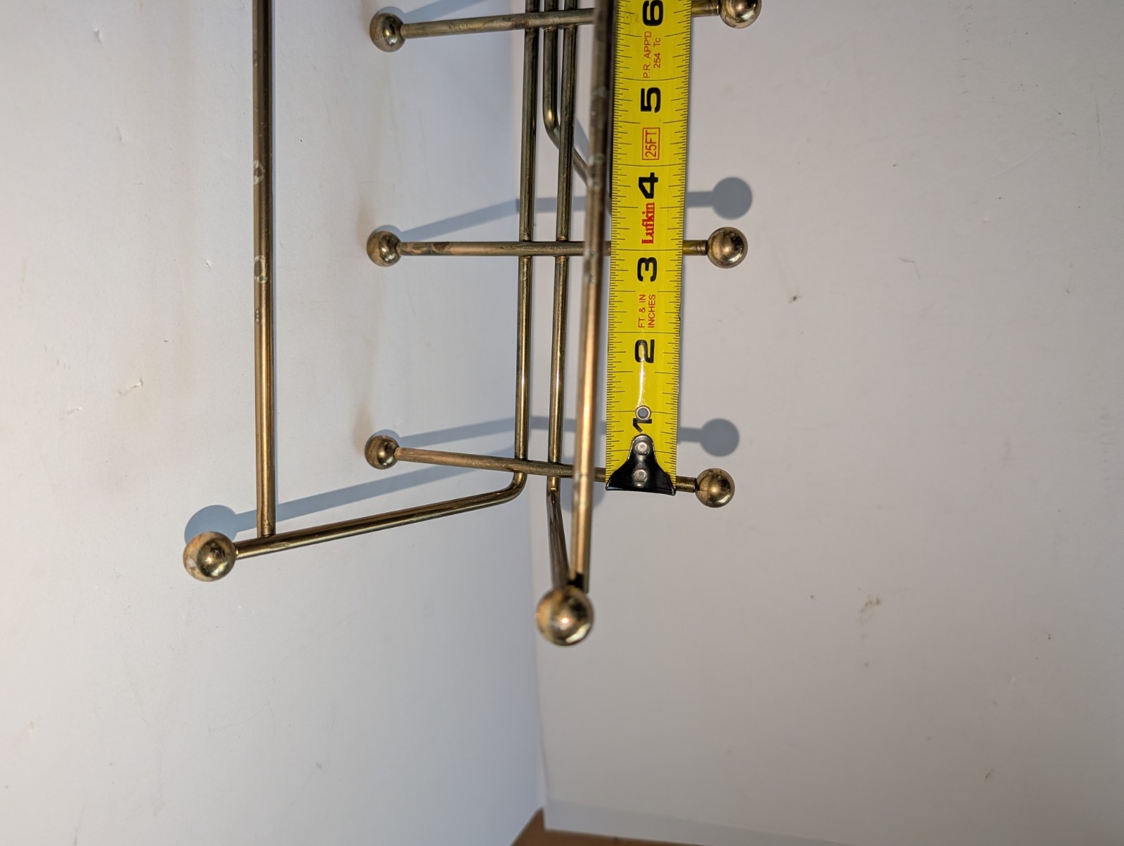 Vtg Wire Metal Caddy ONLY Rack Beverage Holder Mid Century MCM 8 Glasses