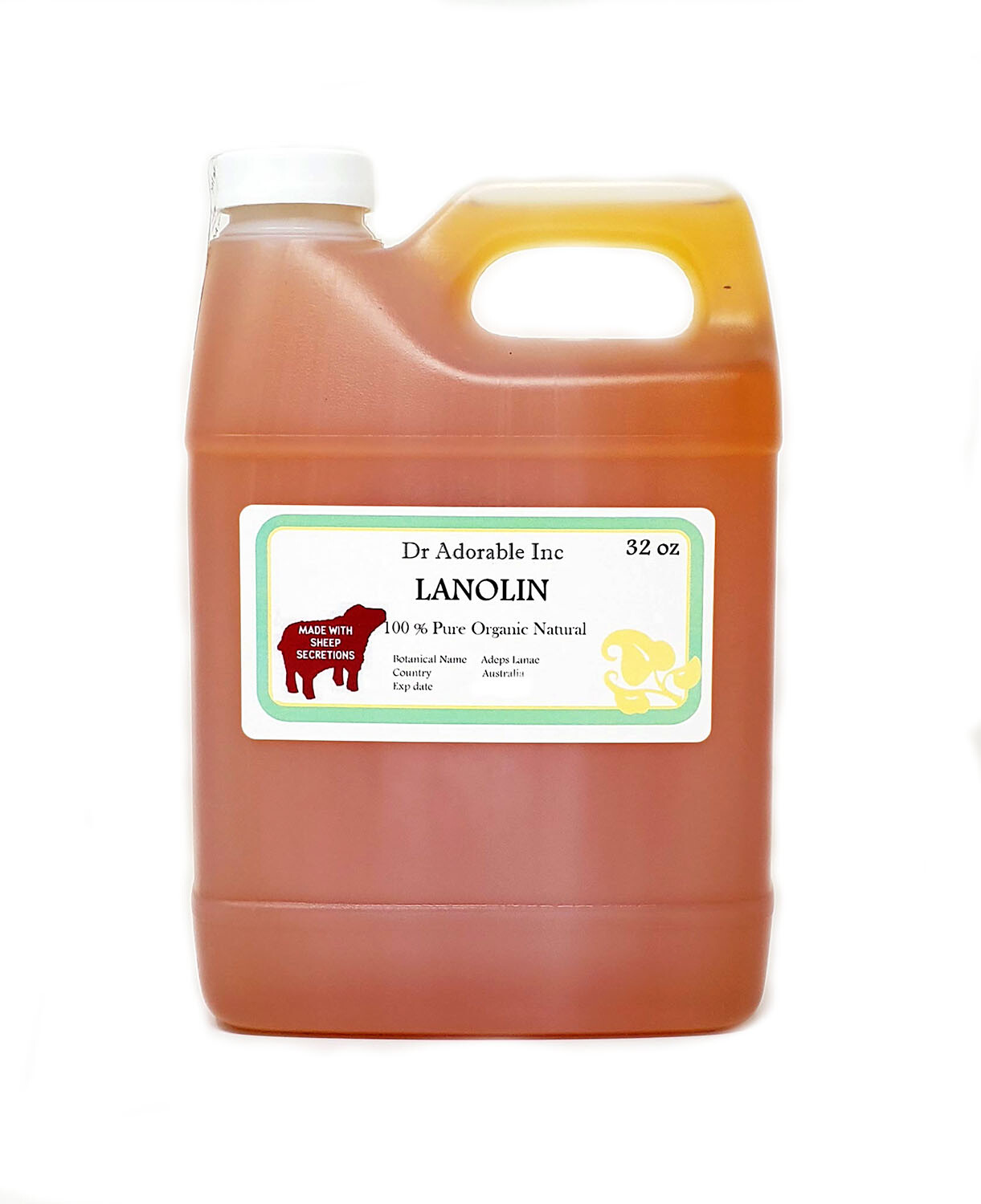 LANOLIN OIL USP SKIN MOISTURIZING BY DR.ADORABLE ORGANIC  PURE  2oz - UP TO 7LB