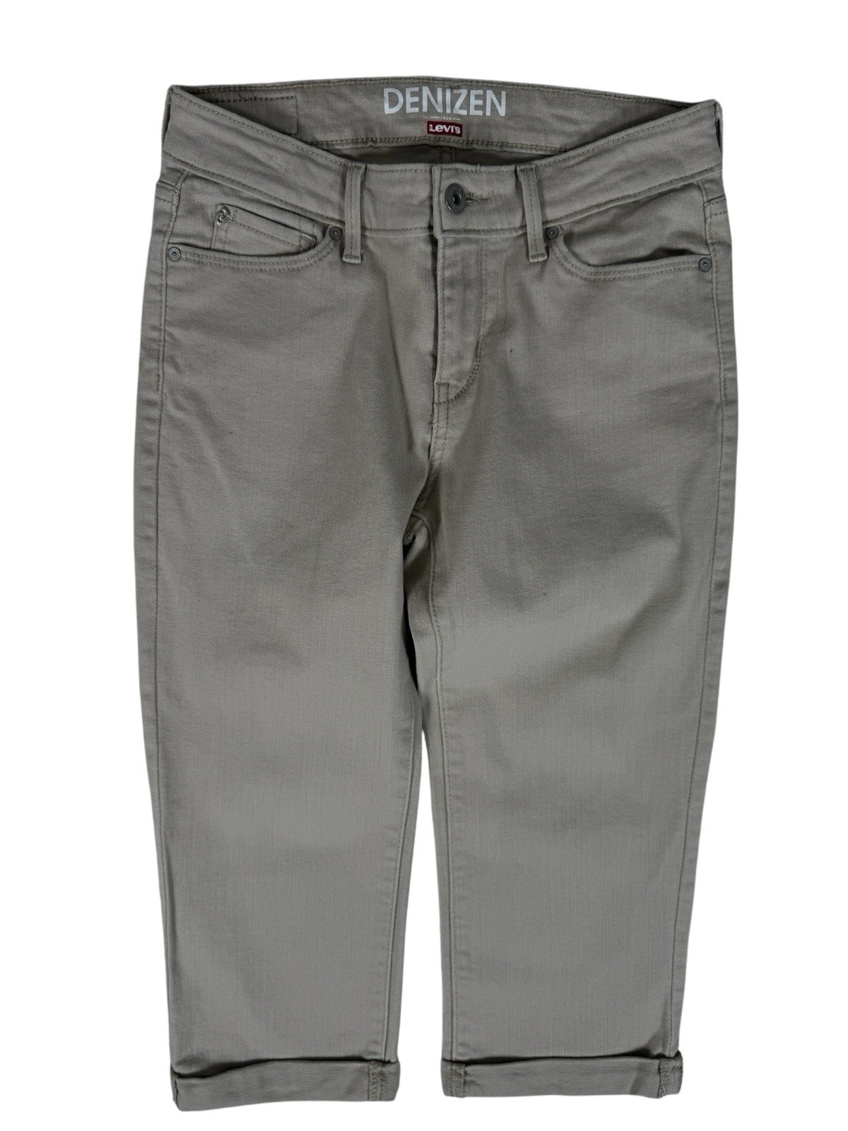 Denizen From Levi's Tan Mid-Rise Cuffed Capri Denim Jeans Women's Size 2