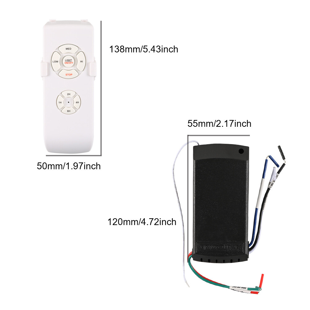 Universal Wireless Remote Control and Receiver Kits for Ceiling Fan Lamp Home