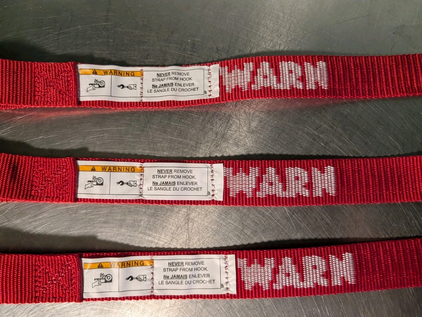 Warn 69645 Red Hook Strap Pull Grab(3ea)