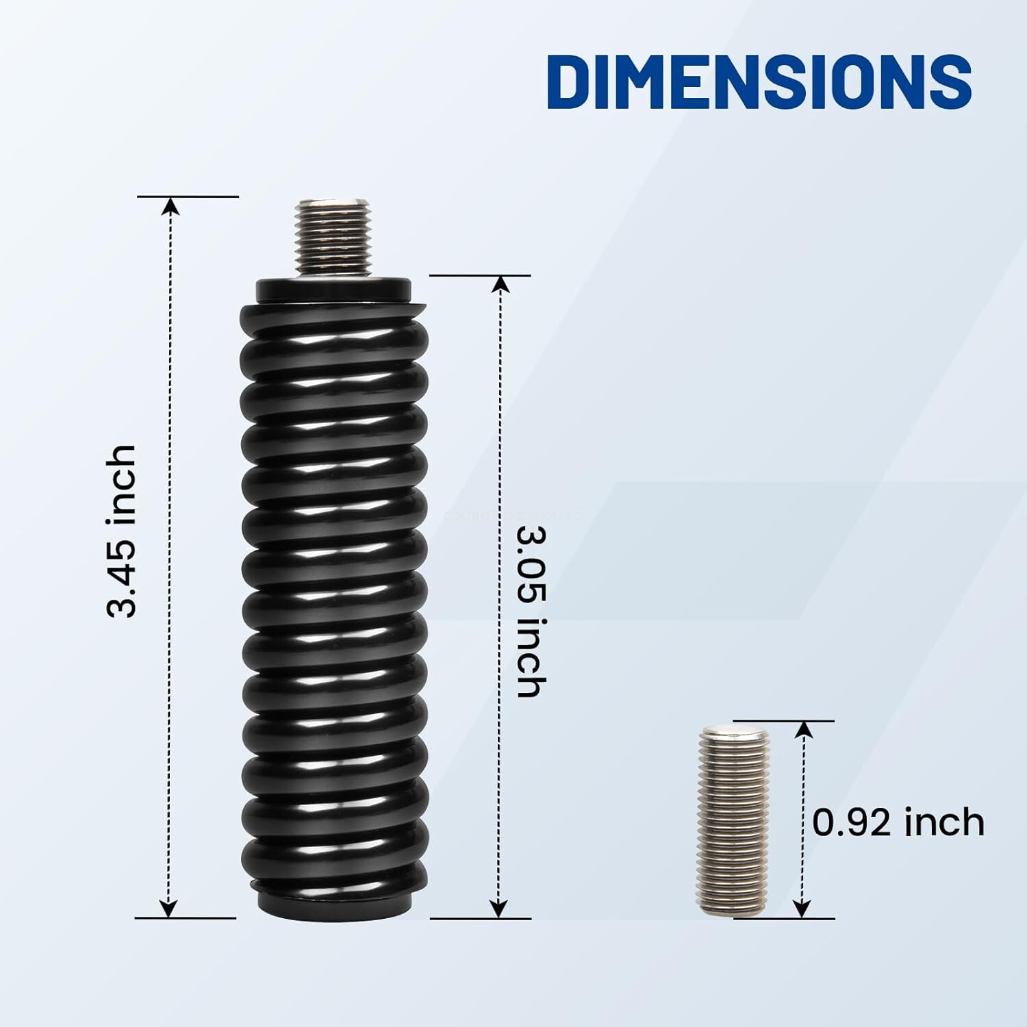 SS-3H Heavy Duty CB Radio Antenna Spring Mount 3/8" x 24 Threads UTV ATV Trucks