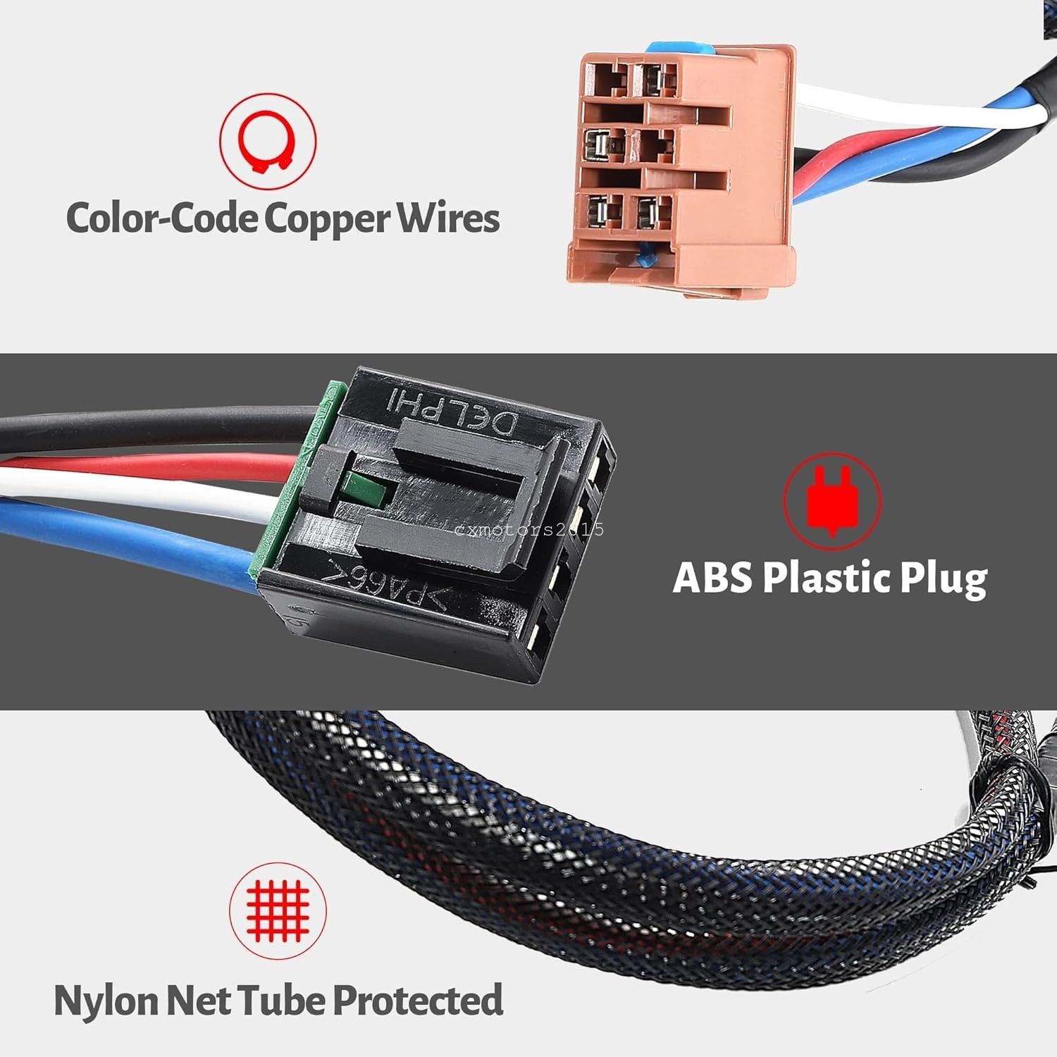 Trailer Brake Controller Wiring Harness For 03-07 GMC Chevy with Tekonsha P2 P3