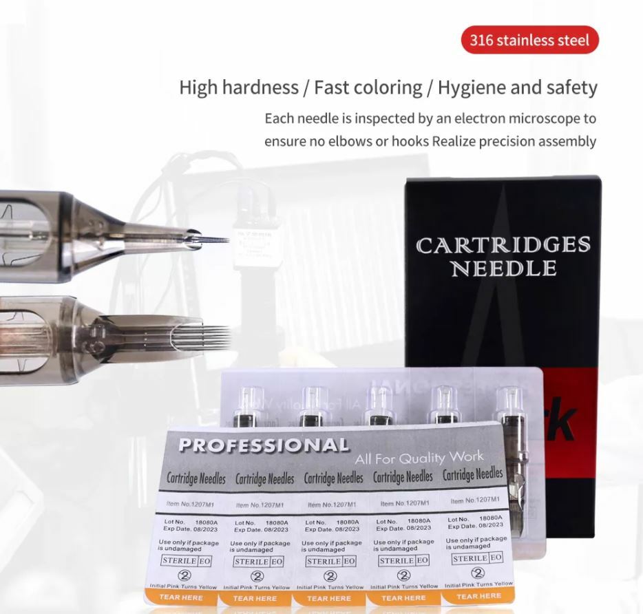 20PCS Spark Tattoo Disposable Cartridge Needles Round Liner Shader RL,RS,RM,M1