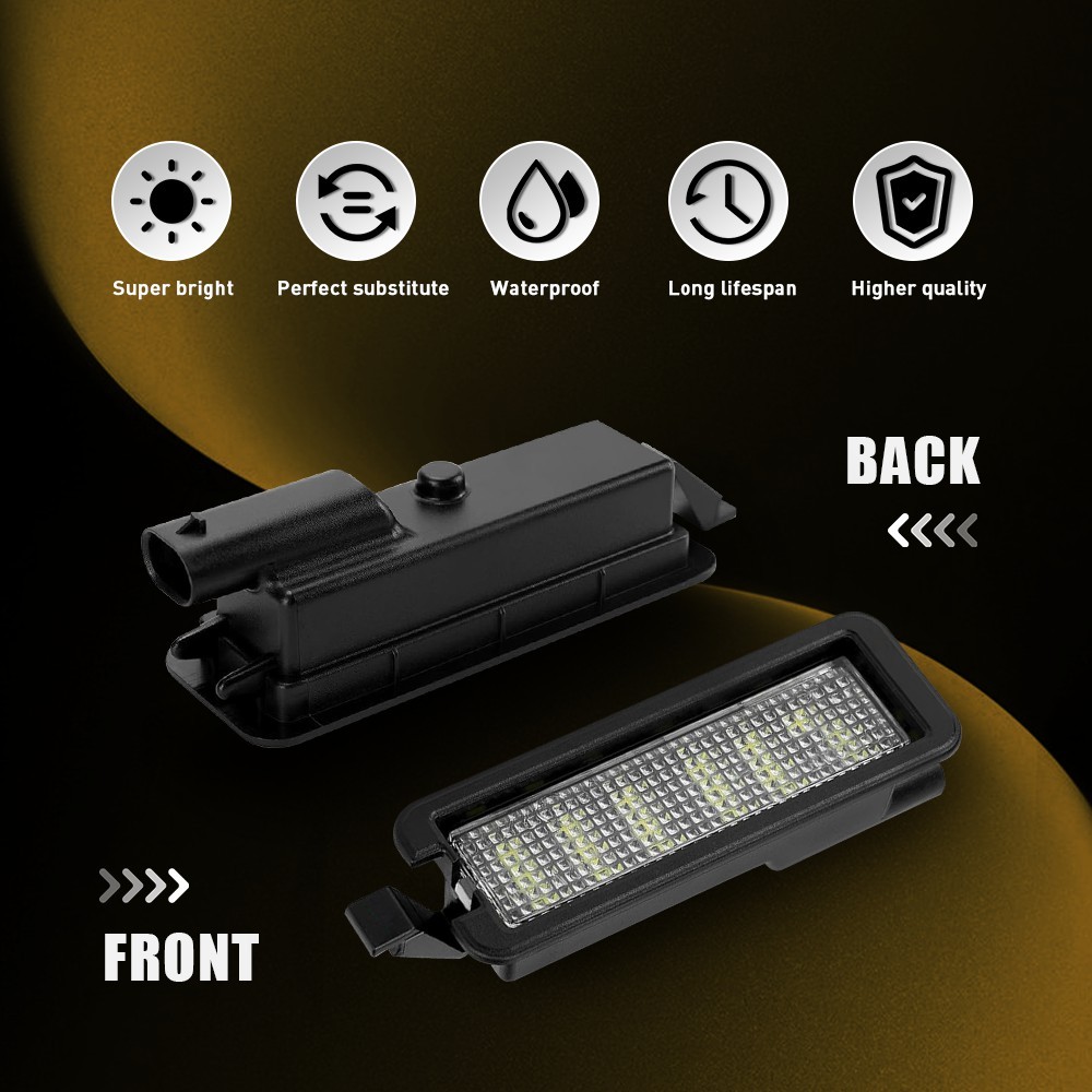 For 2015-2022 Chrysler 300 White LED License Plate Light Bulbs Rear Tag Lamps 2x