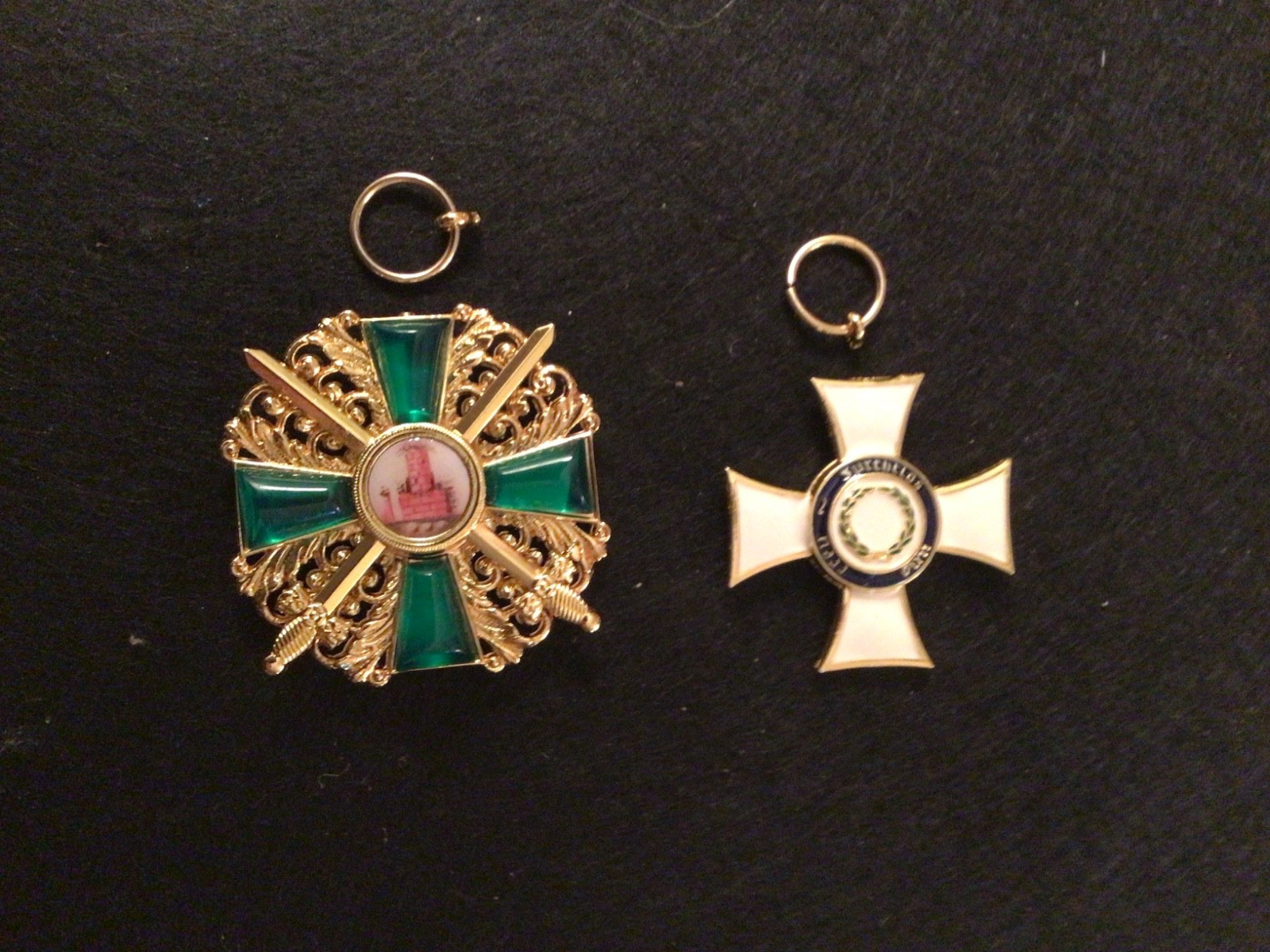 GERMAN  IMPERIAL MEDALS - TWO  - REPLICAS - REPAIR PROJECT