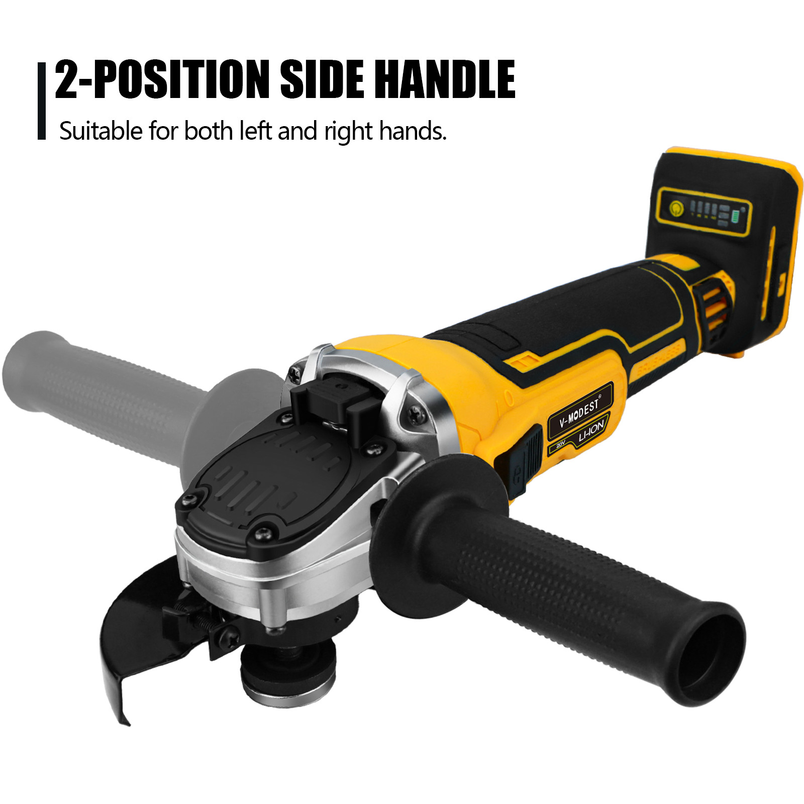 Cordless Angle Grinder For Dewalt 20V Battery 4-1/2" to 5" w/5 cutting blade
