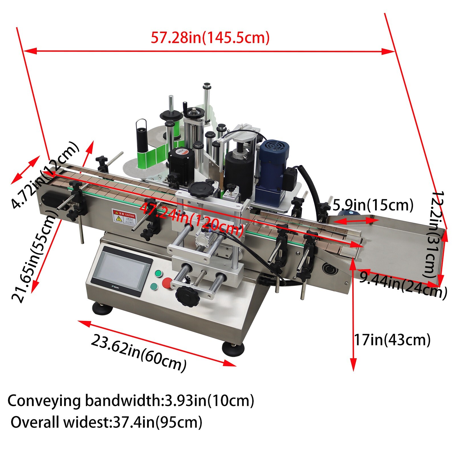 Automatic Round Bottle Labeling Machine Bottle/Can/Wine Labeler Full Label 110V