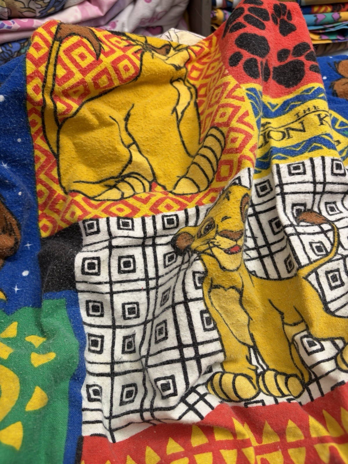 Disney The Lion King Twin Size Fitted Sheet Vintage 1990's Simba