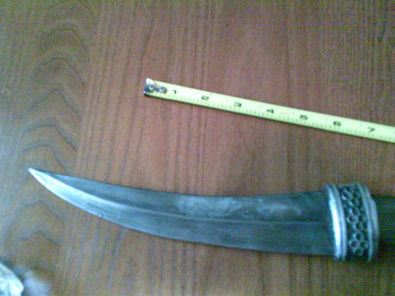 RARE-KURDISH dagger w- 6oz high silver scabbard possible wootz blade