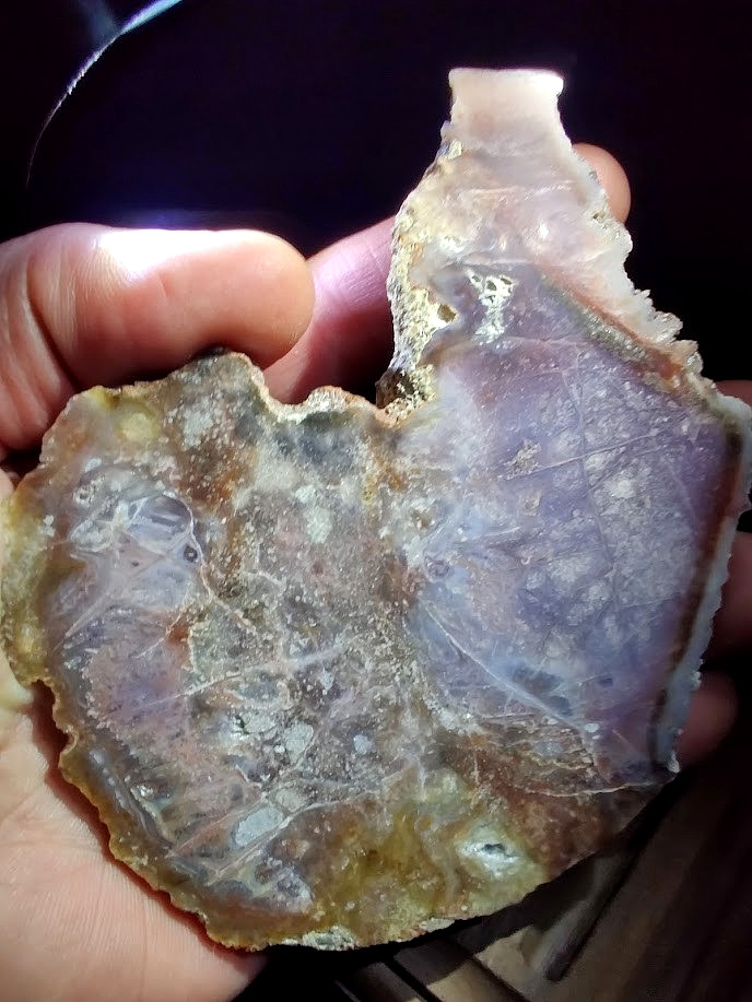 Epic 6" Slab of Rare Burro Creek Agate, Intricate Details & Great Purple Tones