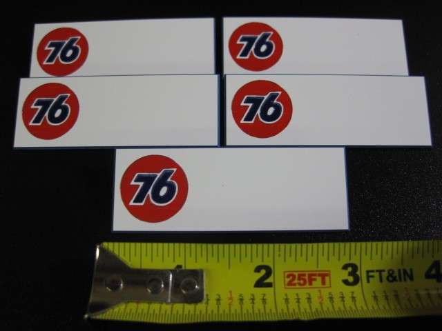 UNION 76 ** OIL COMPANY * GAS STATION employee Name badges ** Lot of 5 ** WHITE