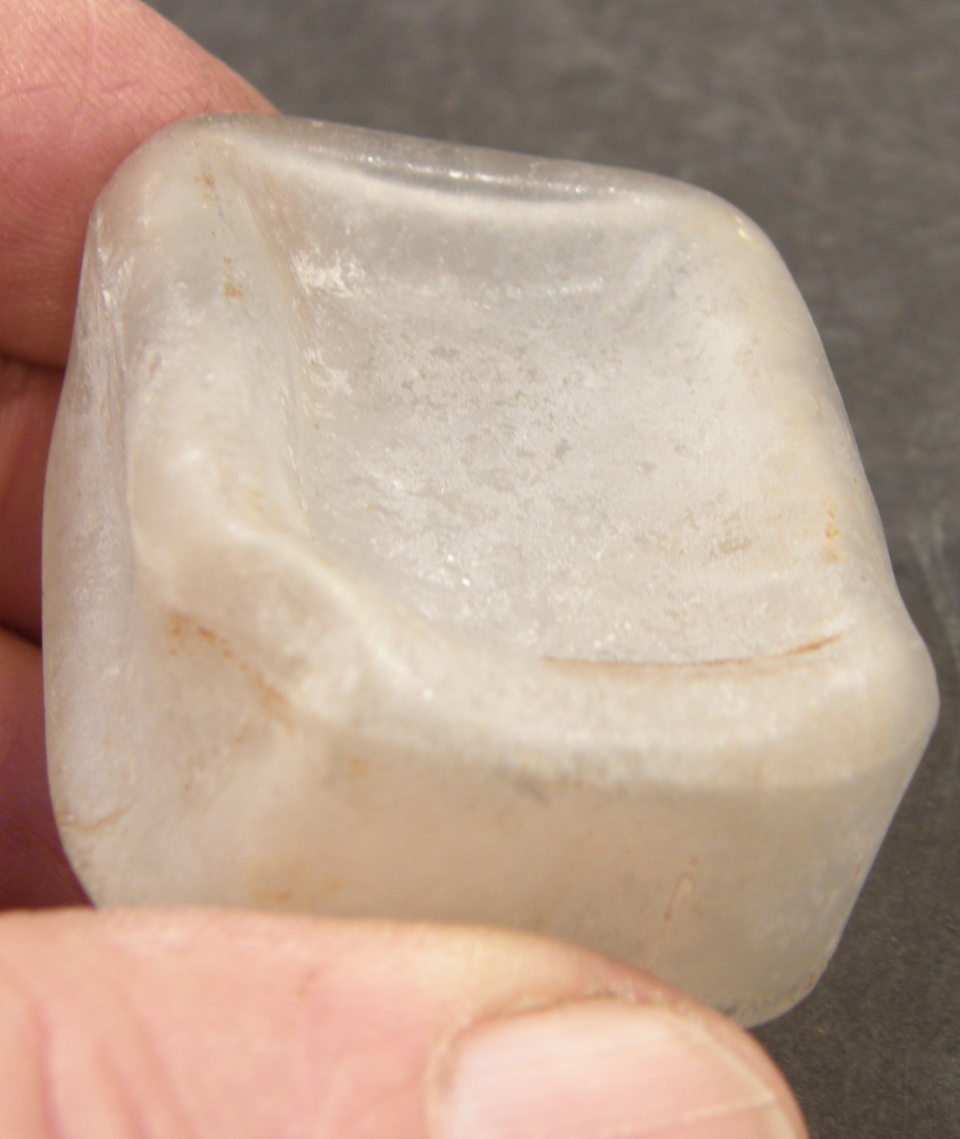 ANTIQUE GLASS TUGBOAT TUG BOAT INK BOTTLE