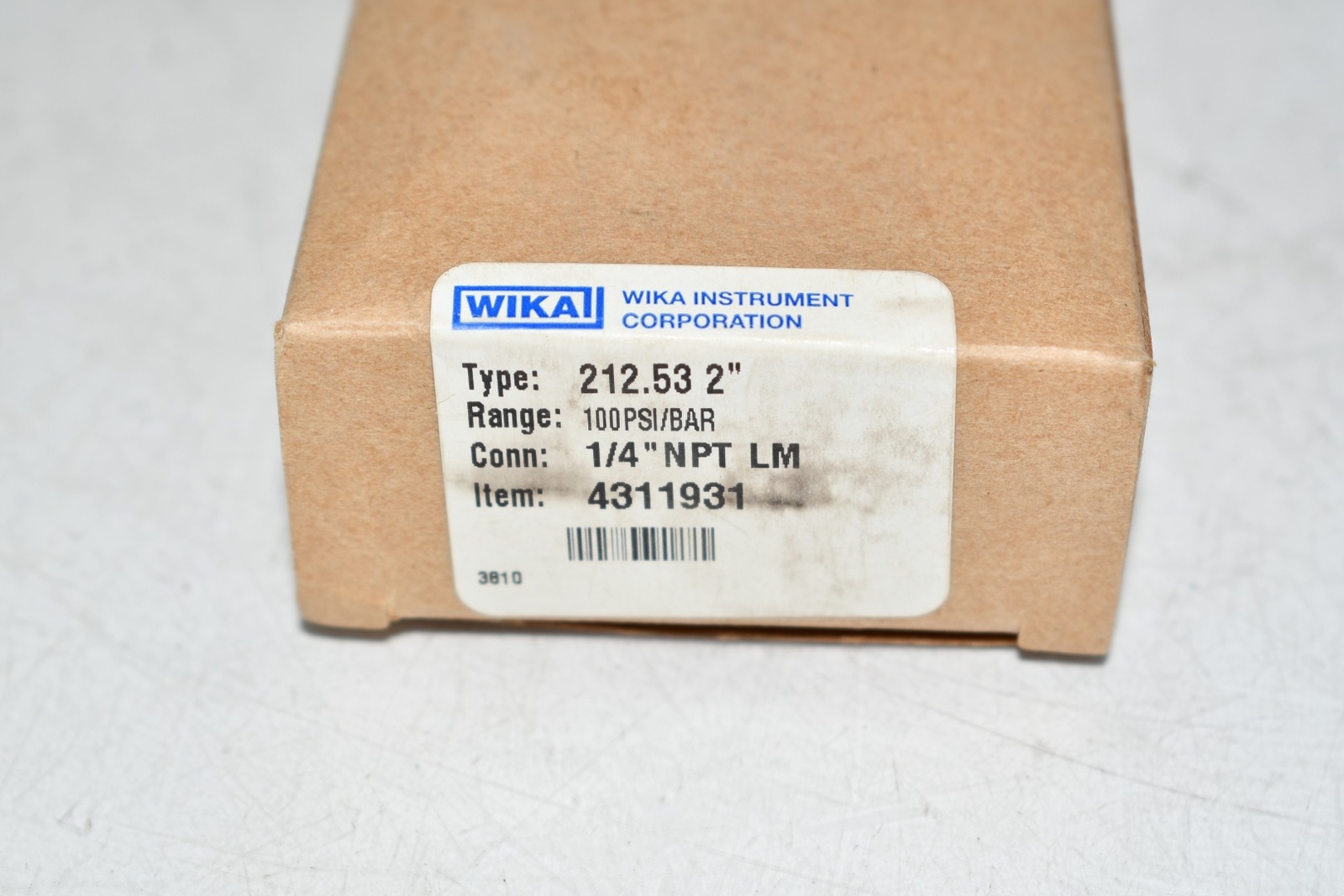 NEW WIKA 212.53 Pressure Gauge, 0-100 PSI, 2'' Dial 4311931
