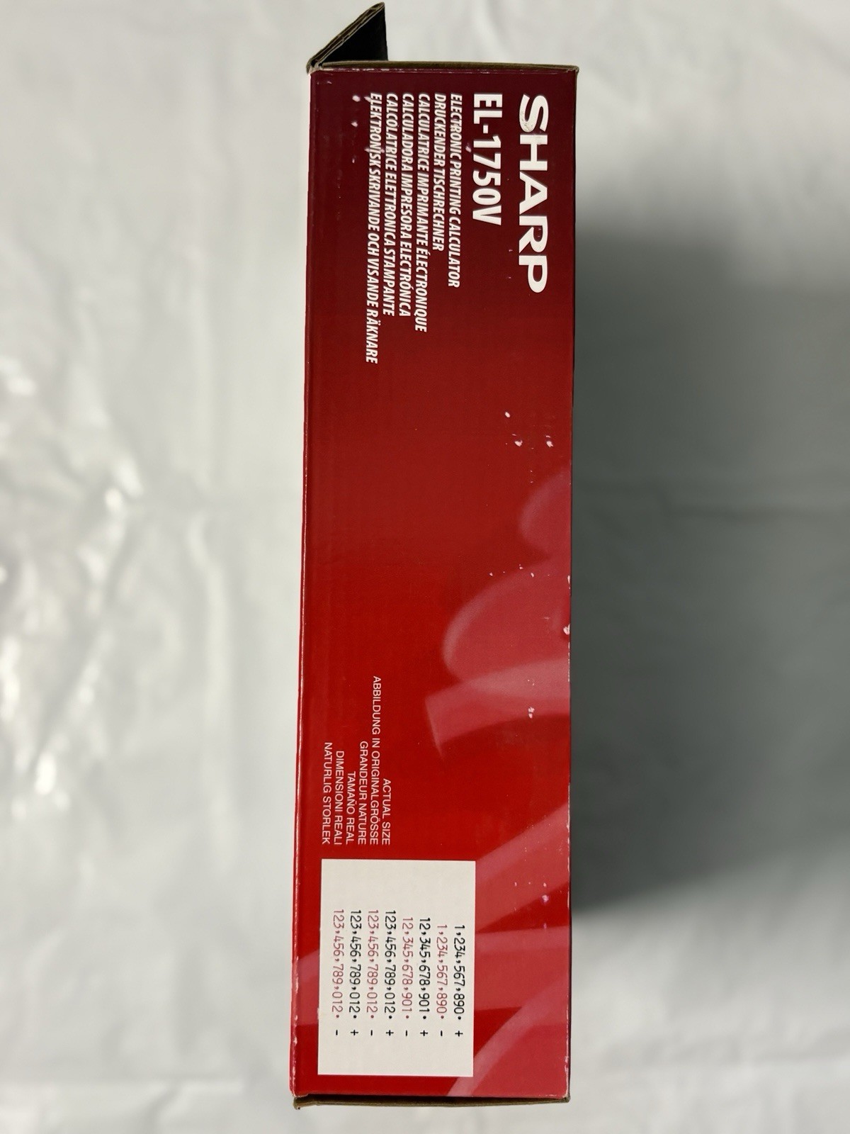 Sharp SH-EL1750V Printing Calculator 12-Digit Cost Sell Margin Tax Black/Red