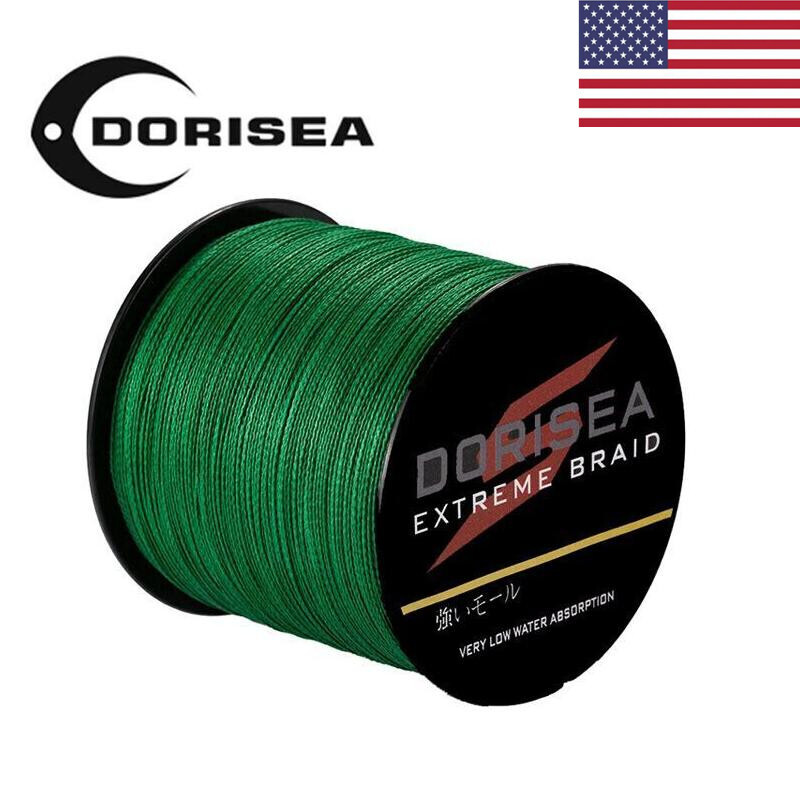 Dorisea 100M-2000M Green Extreme PE Dynema Braided Fishing Line 10LB-300LB USA