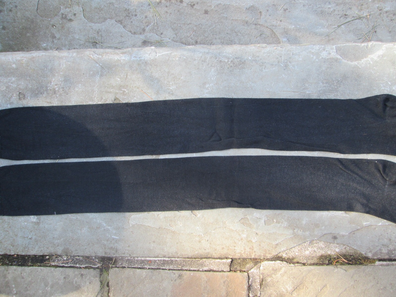 REENACTOR COLONIAL REV WAR 18-19TH C SILK STOCKING SOLID JET BLACK LADIES GENTRY