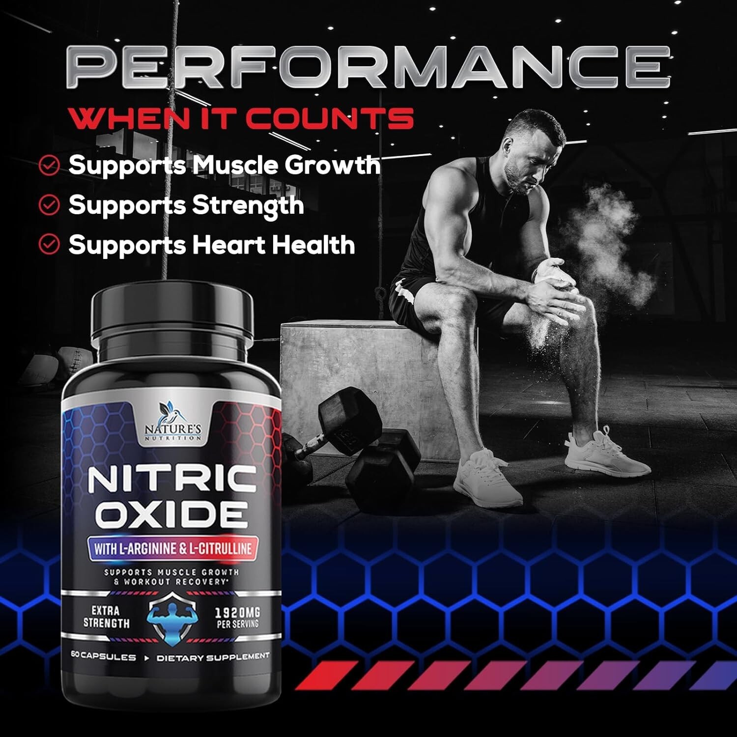Nitric Oxide Booster Extra Strength 3000mg - L Arginine 3X Strength Nitric Oxide
