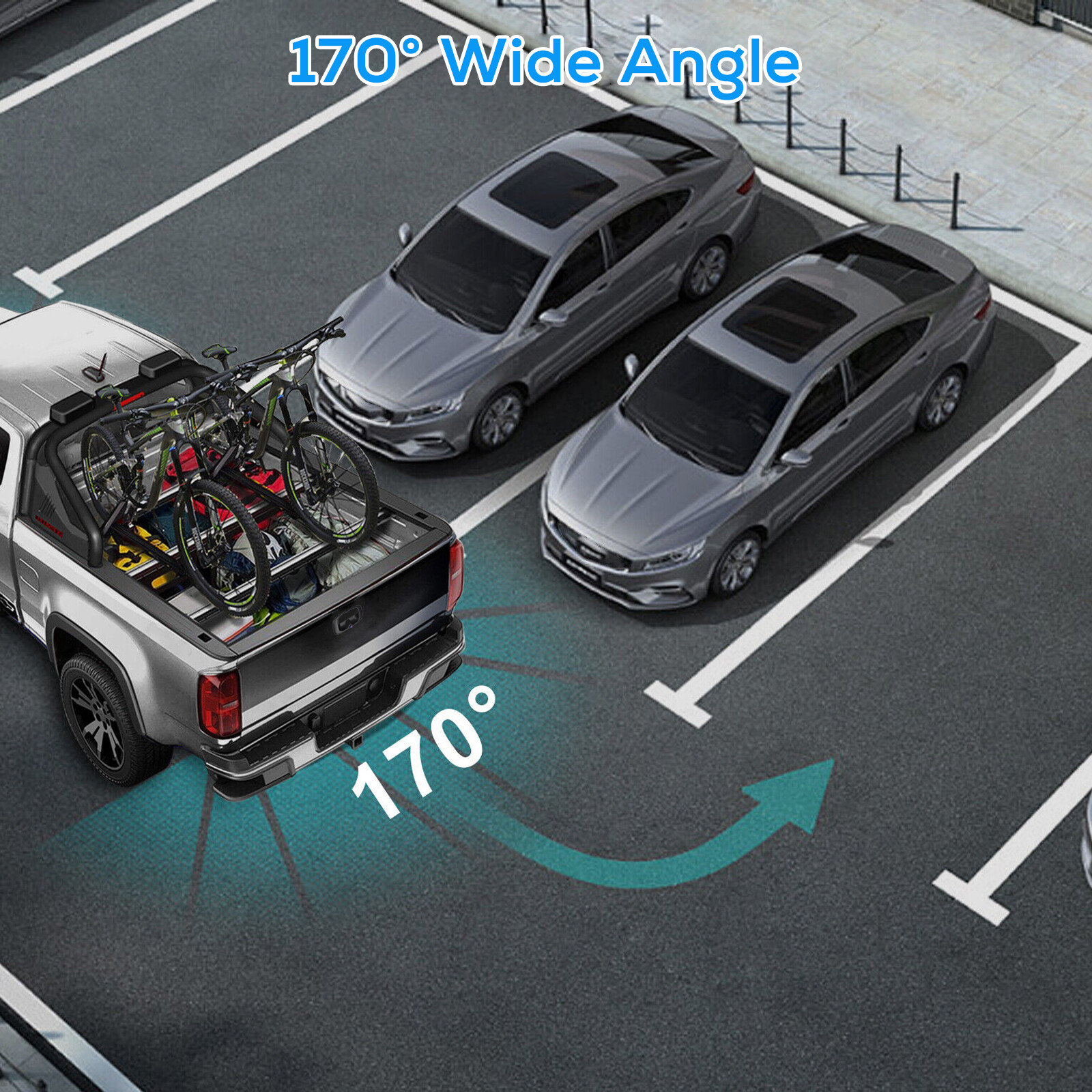 HD Tailgate Handle Backup Camera w/Wire for 1999-2006 Chevy Silverado GMC Sierra