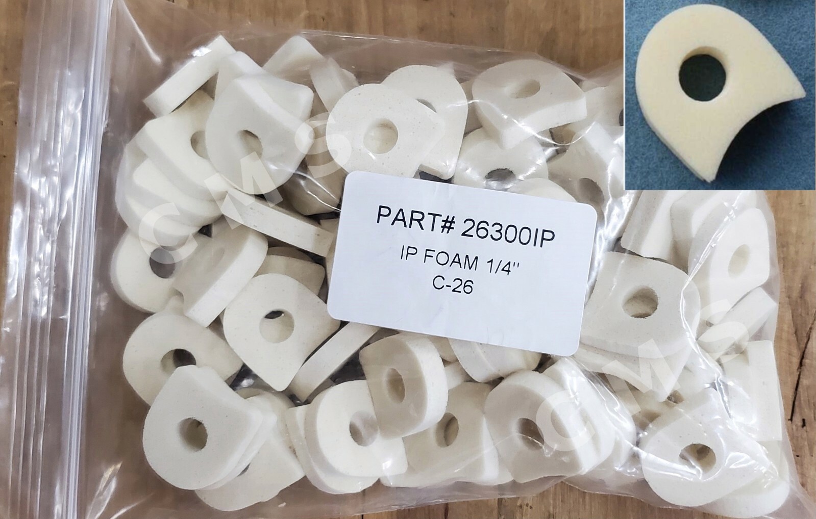 AETNA C-26 Foam Corn Pads Toe Separators Spreaders W/ Aperture 1/4" 100 26300IP