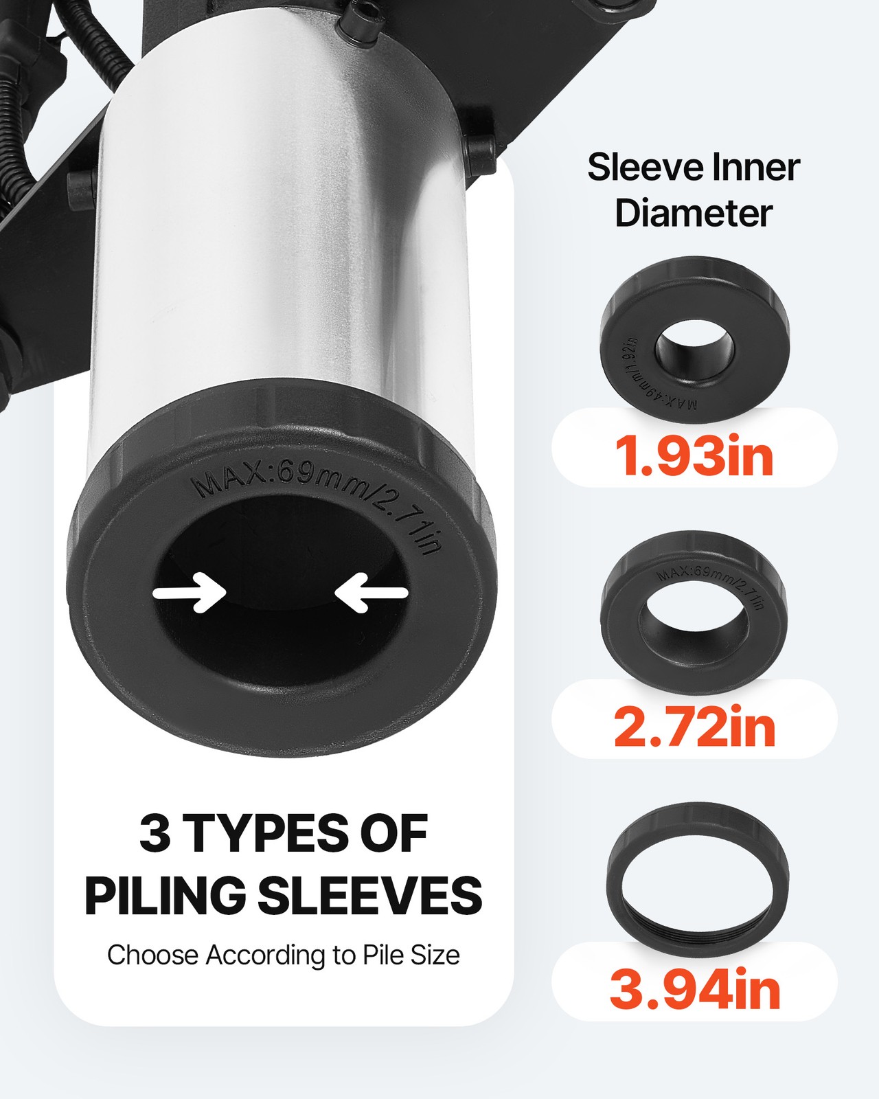 VEVOR Gas Powered T Post Driver 4 Stroke Engine Heavy Duty Fence Pounder