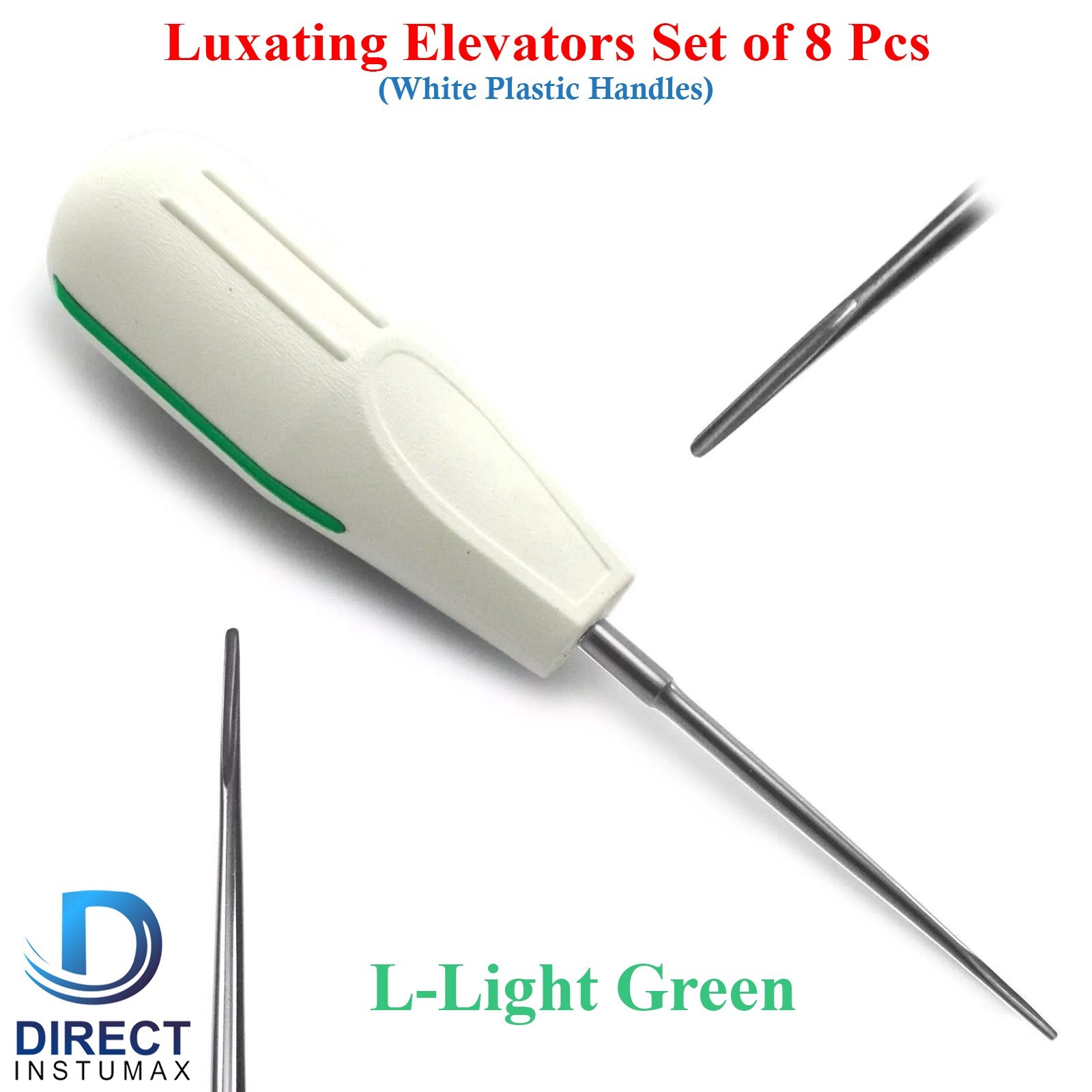8 Pcs Dental Luxating Elevators Root Elevators Luxation Oral Surgery Extraction