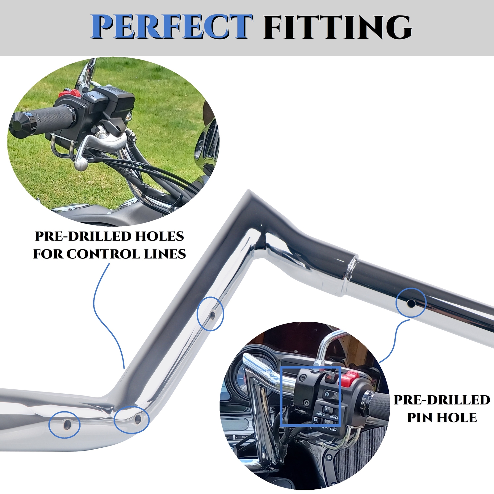 1-1/4 Inch Handlebar for Kawasaki Vulcan Voyager 1700, Kawasaki Vulcan Vaquero