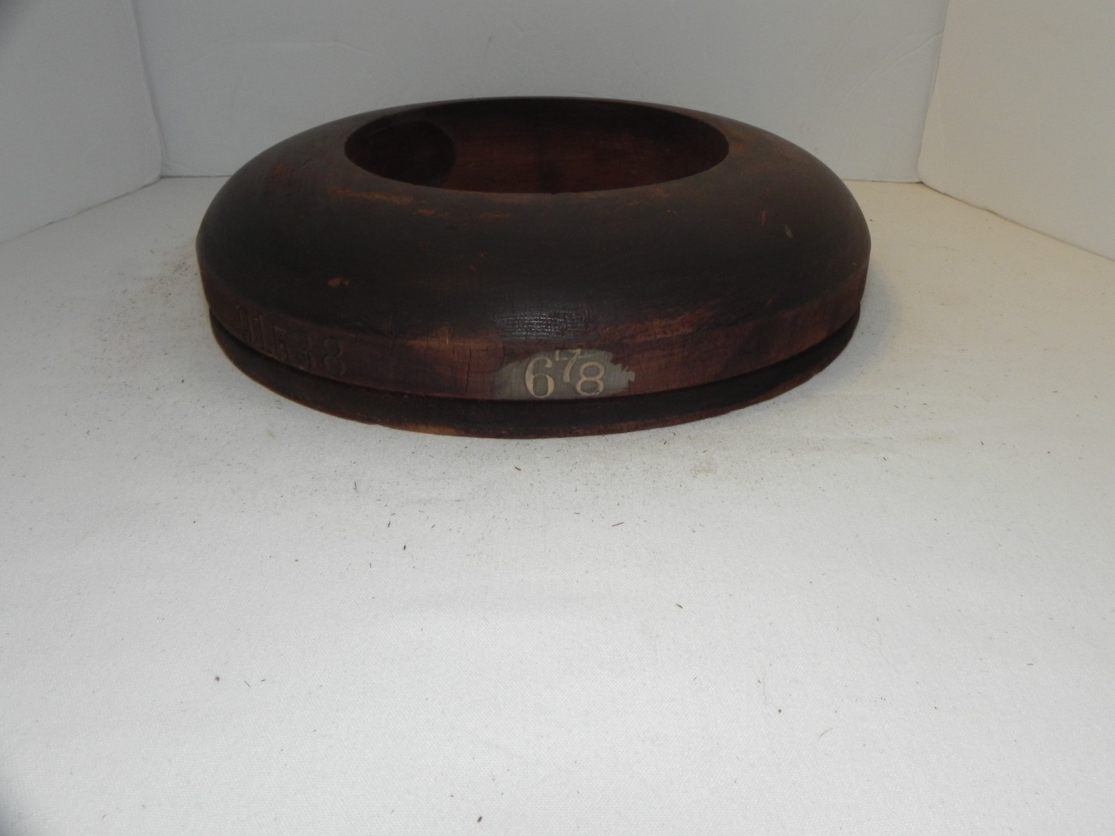 Vintage Wooden Millinery Hat Brim Mold.