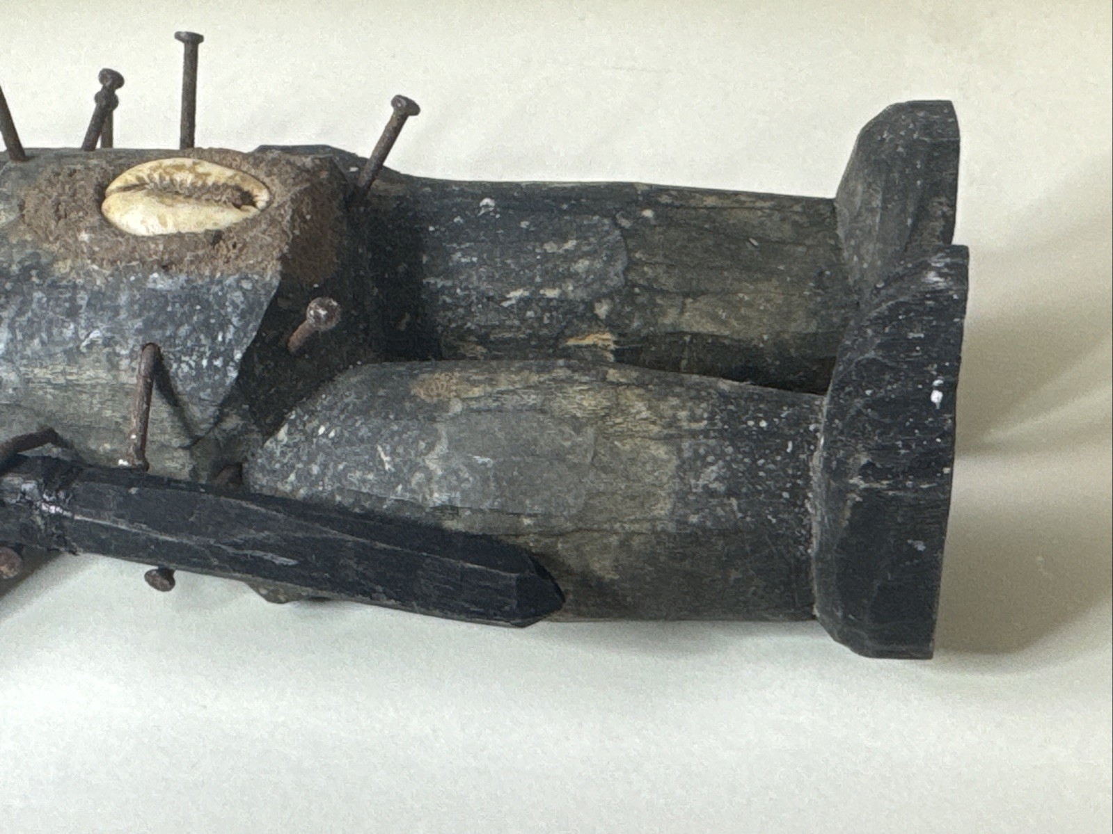 Antique African Bakongo Nkisi Nkondi Statue Nail Fetish Congo Africa FRAMED