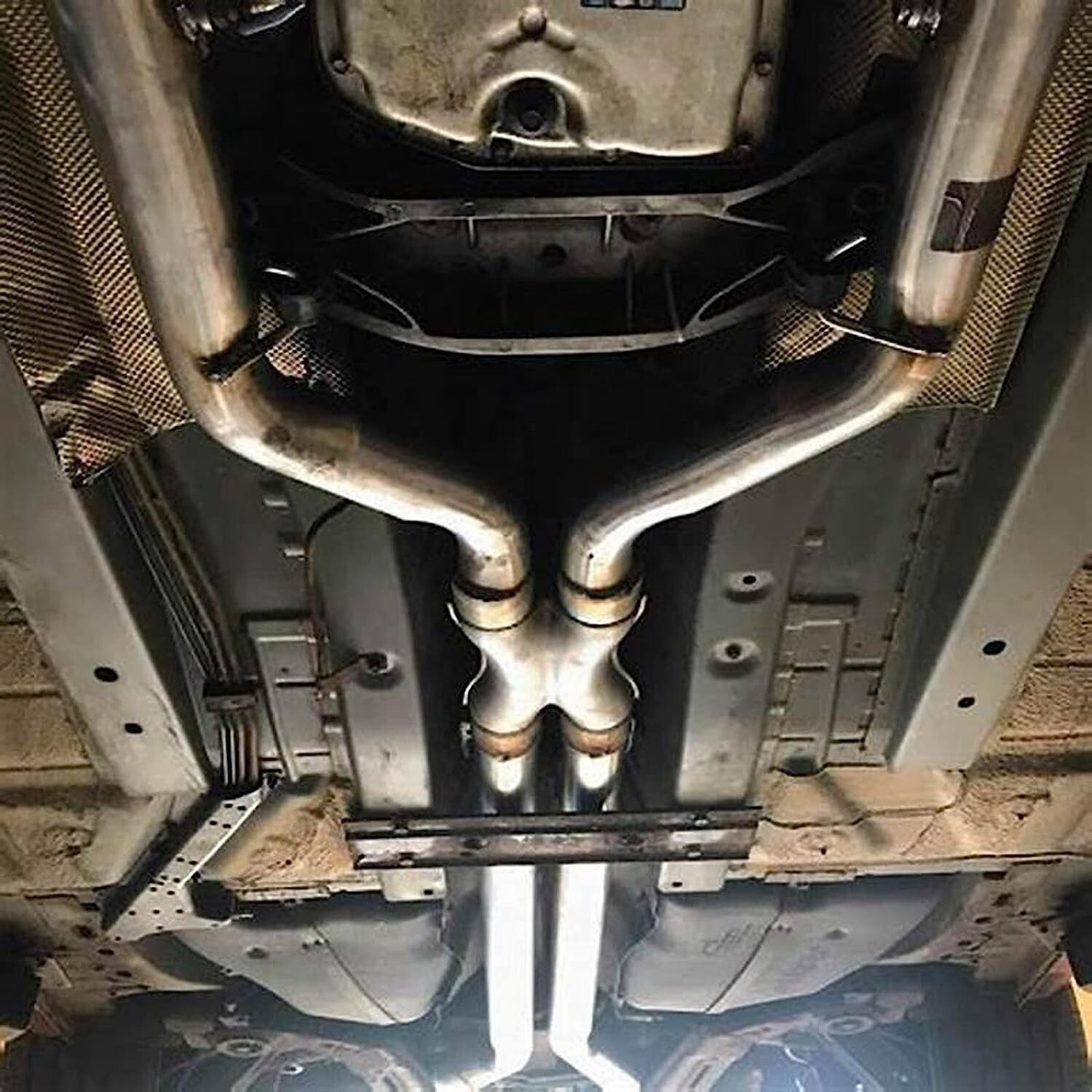 Universal 409 Stainless Exhaust Y Pipe 3" Single to2.5" Dual Exhaust muffler