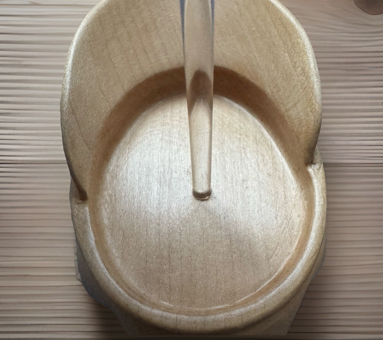 Set of 2 BINI FIRENZE 7.5" Wood Hat Sculptures & Base Glass Stand ITALY -CUTE!!