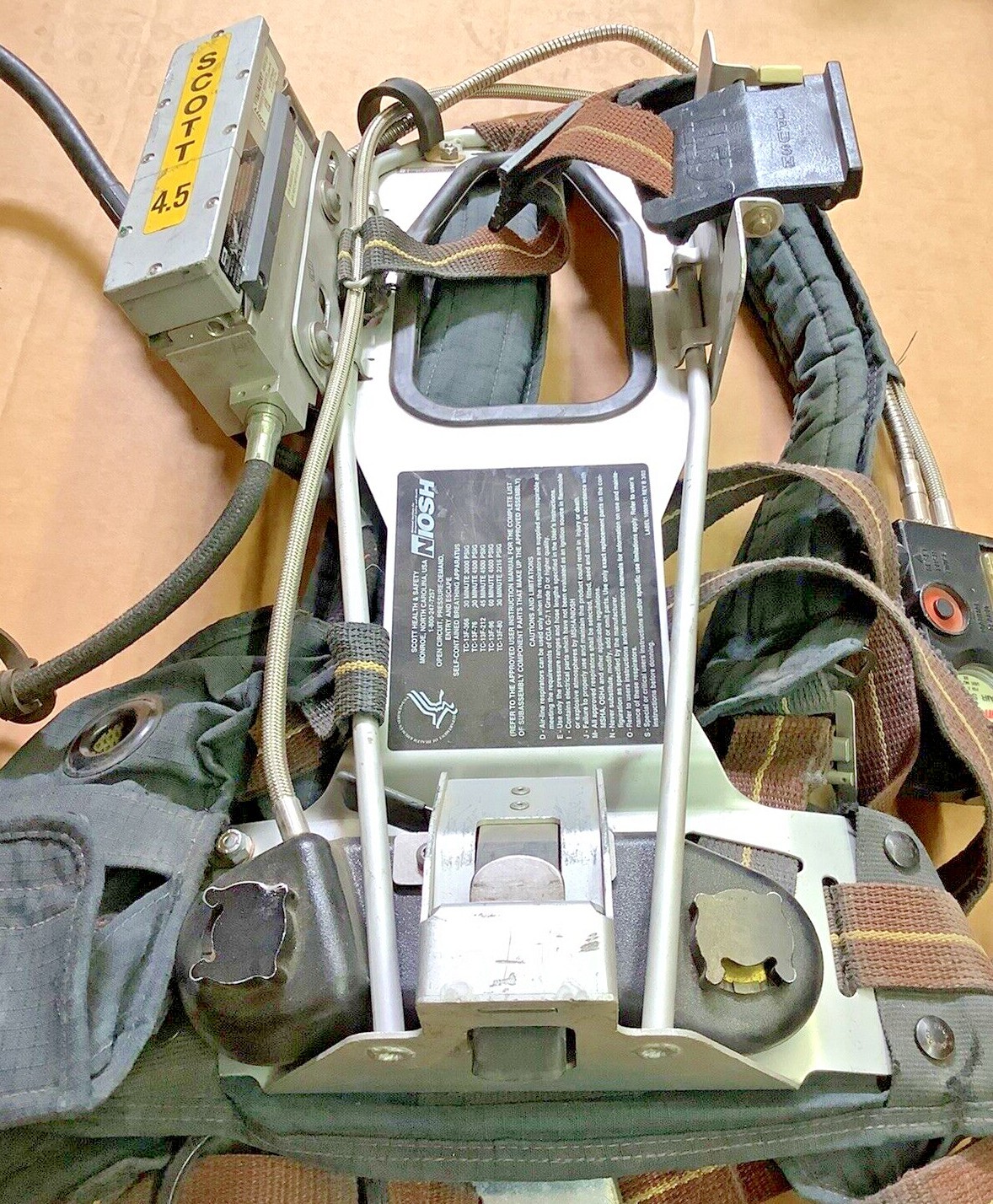 Scott 4.5 SCBA Harness with PresurPak, EZ Flo Regulator & Air Supply Firefighter