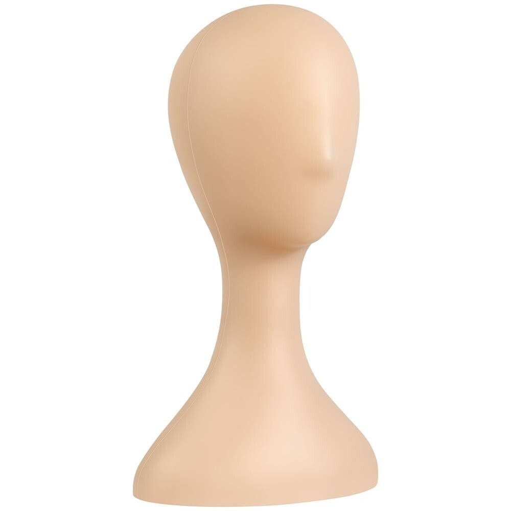 SereneLife Professional Plastic Mannequin Head -Durable Wig Stand Display (Skin)