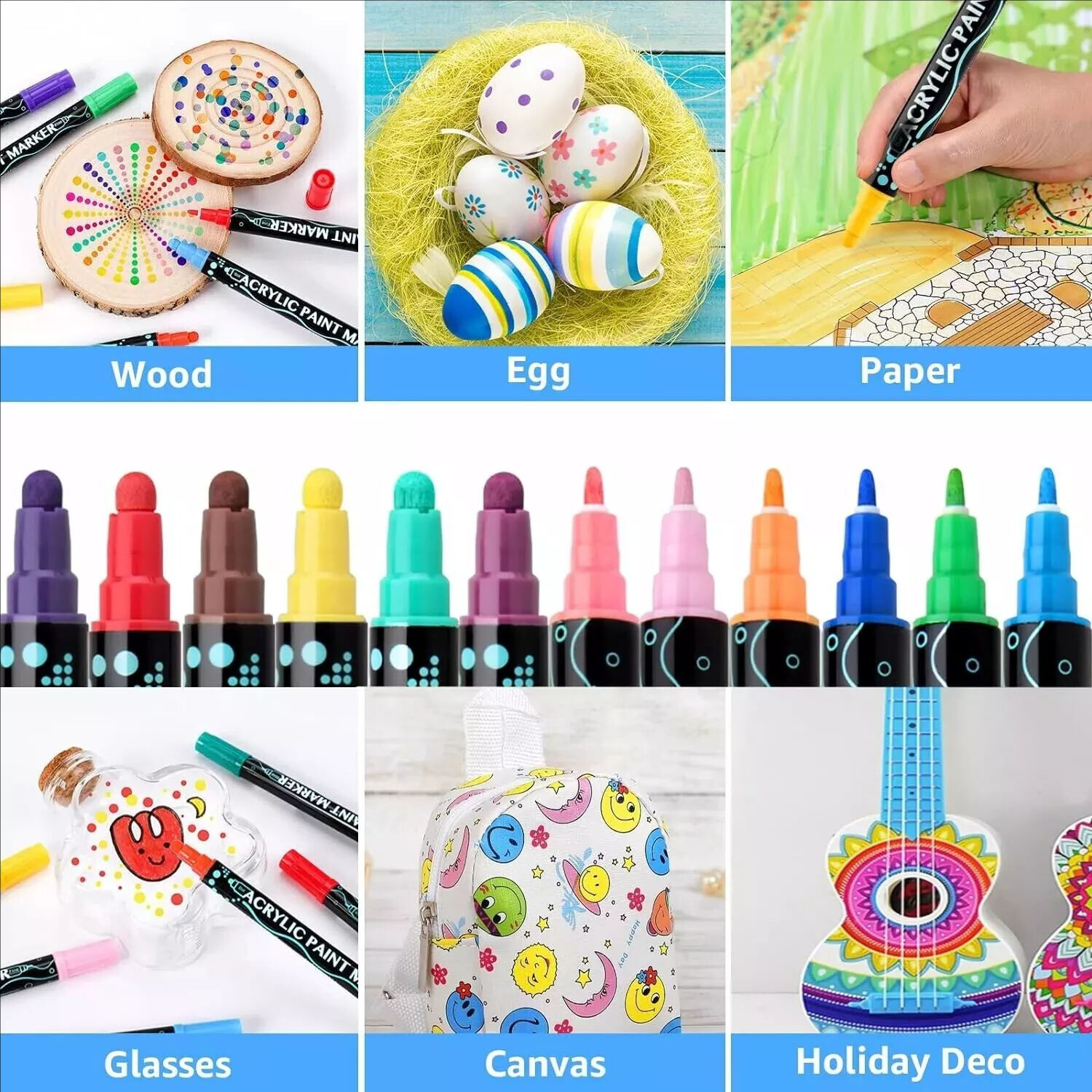 12/36 Acrylic DC marker pen Permanent Paint Water-Based Art Multifunction DIYpen