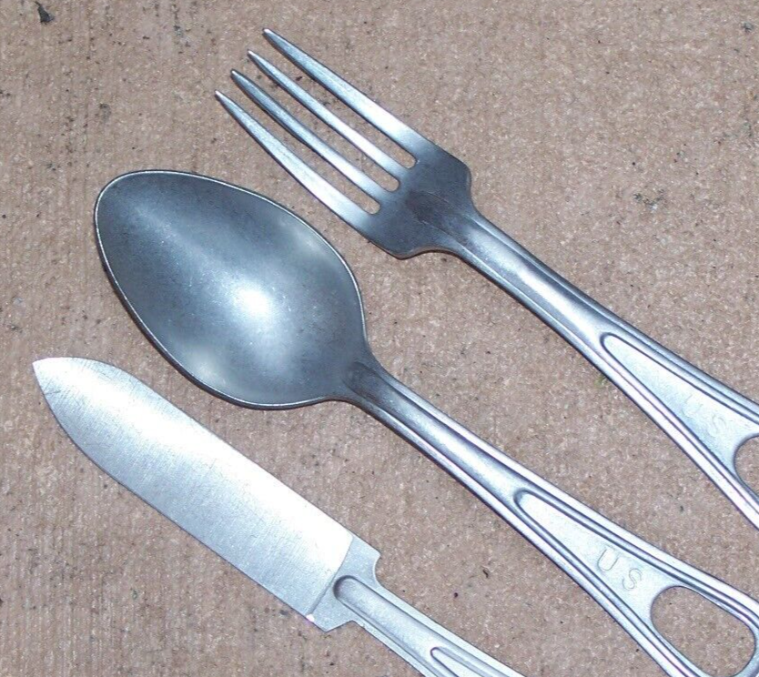 Spoon Knife Fork Utensil SKOCO Utica f Ration Kit Military Camping + Shelby P38