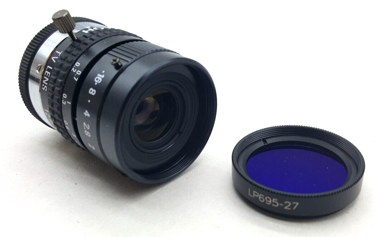 Ricoh FL-HC1212B-VG 1/2" 12mm F1.2 Manual Iris C-Mount Lens w/ Locking Screws