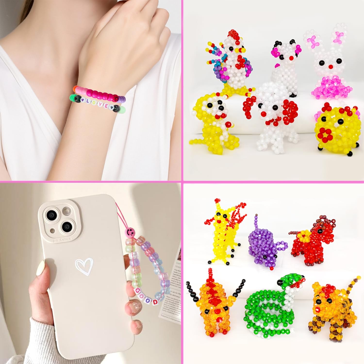 1000PCS Bracelet Making Kit, Friendship Jewelry Necklace Bracelet kit 24 Colors