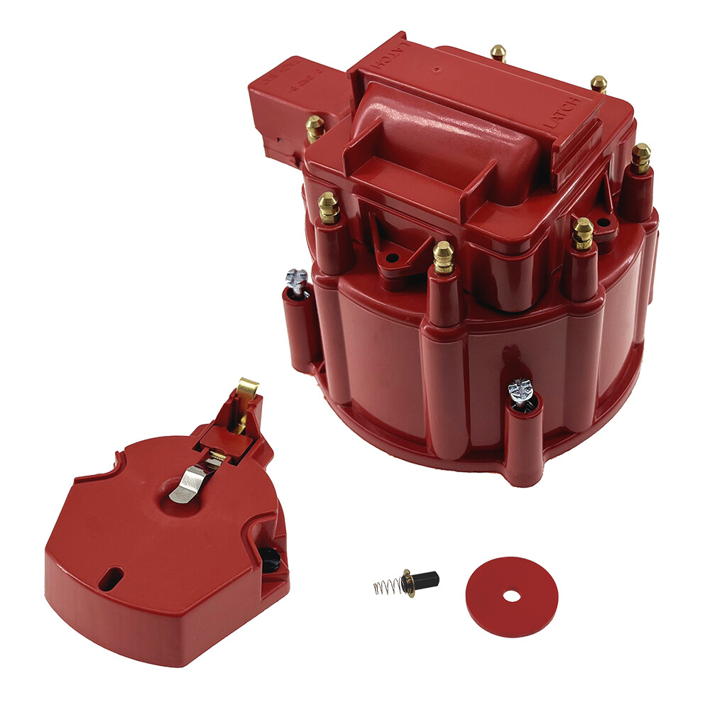 Red HEI Large Distributor Cap Rotor Kit For CHEVY GM SBC BBC 305 327 350 396 454