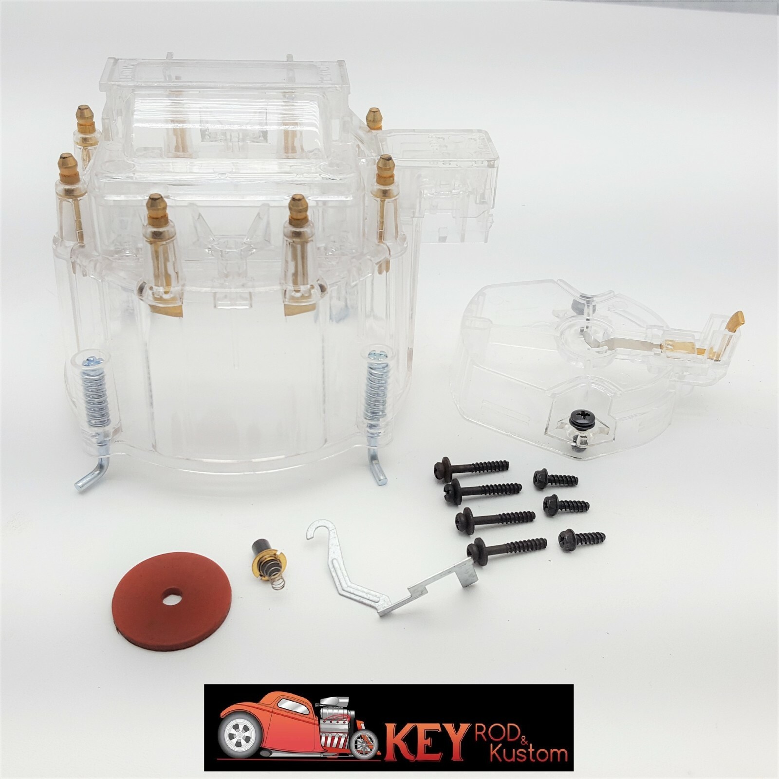 Chevy GM Clear HEI Large Distributor Cap Rotor Kit SBC BBC 305 327 350 396 454