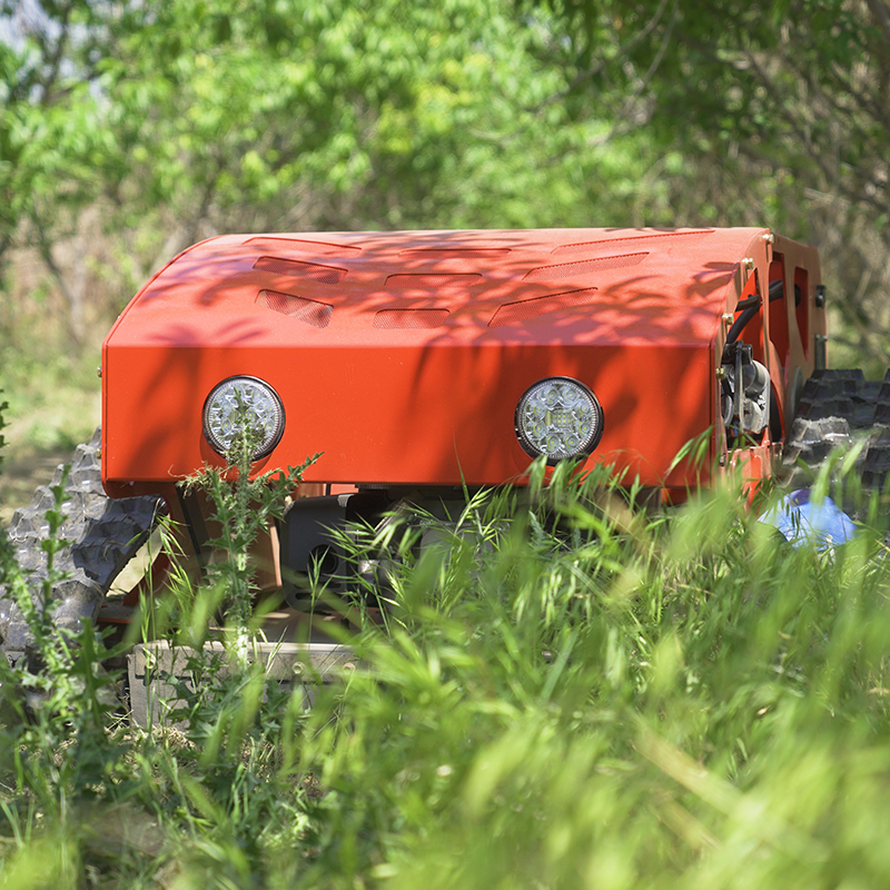 Remote control automatic lawn mower 9hp 45° climbing adjustable mowing height