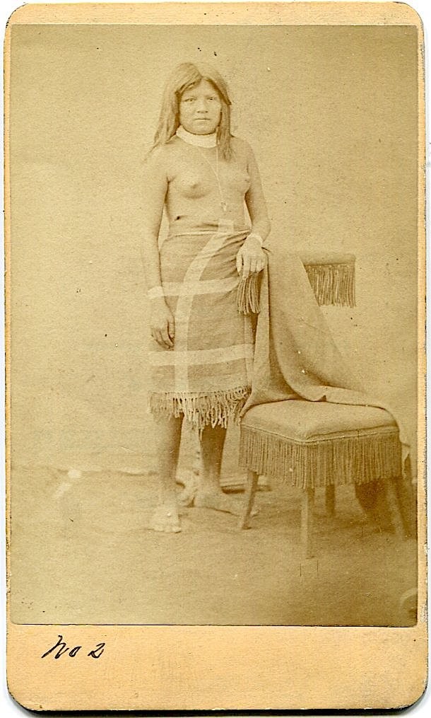 Yuma Quechan Indian Squaw Arizona Territory 1870s CDV Photo Native American