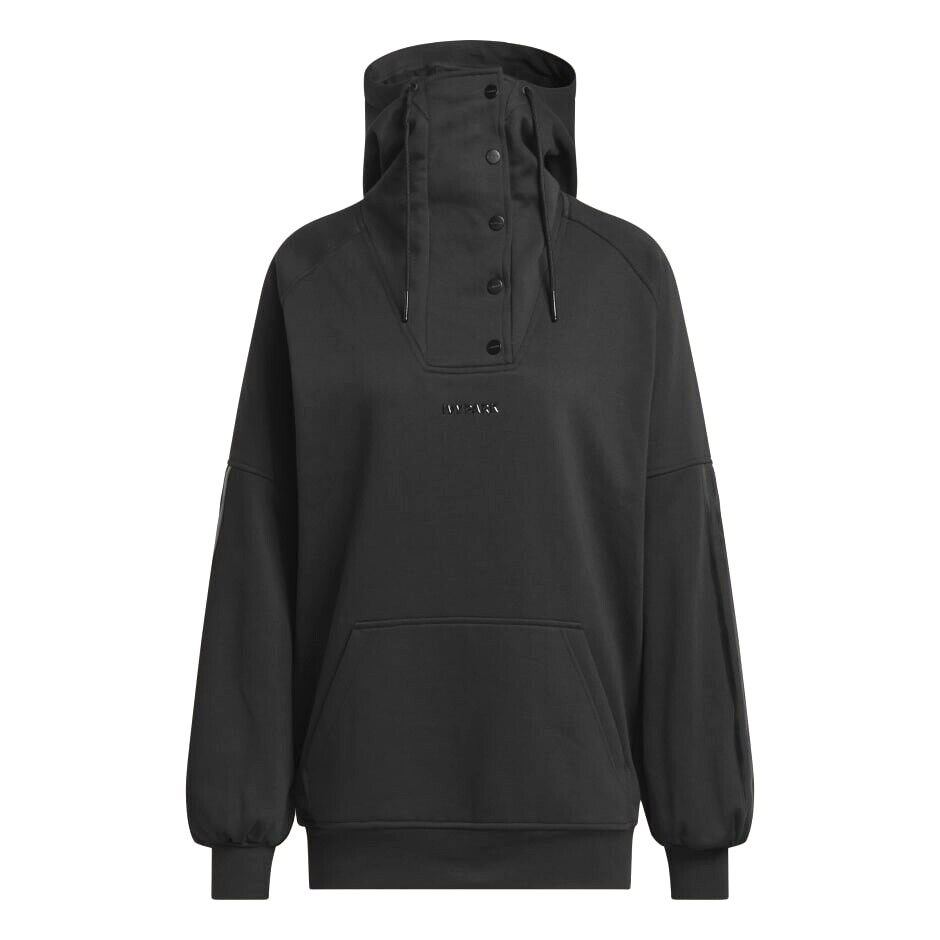 adidas IVY PARK Originals Beyonce Triple Black Hoodie High Neck Snap Hooded SALE