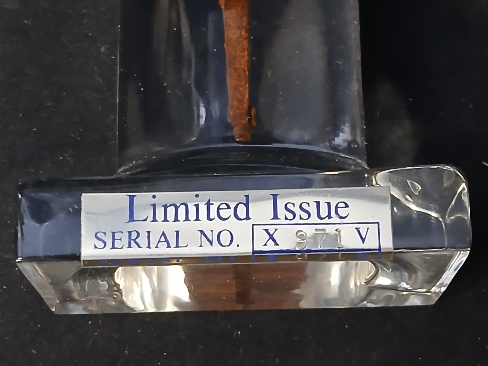 Ancient Roman Legion Iron Nail in Lucite & Display Box Scotland - 7x10 - LK