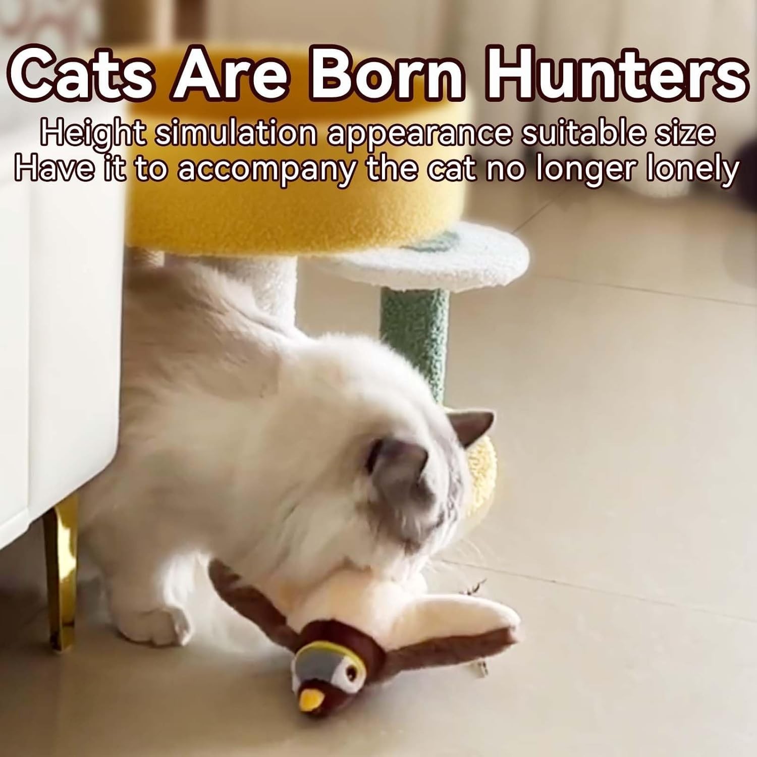 Rechargeable cat toy interactive flying sparrow