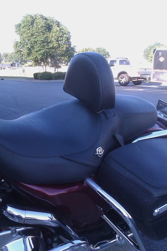 Harley Davidson Motorcycle Drivers Backrest kit for use with Low Profile Seat